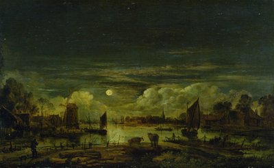 Moonlit Landscape by Aert van der Neer